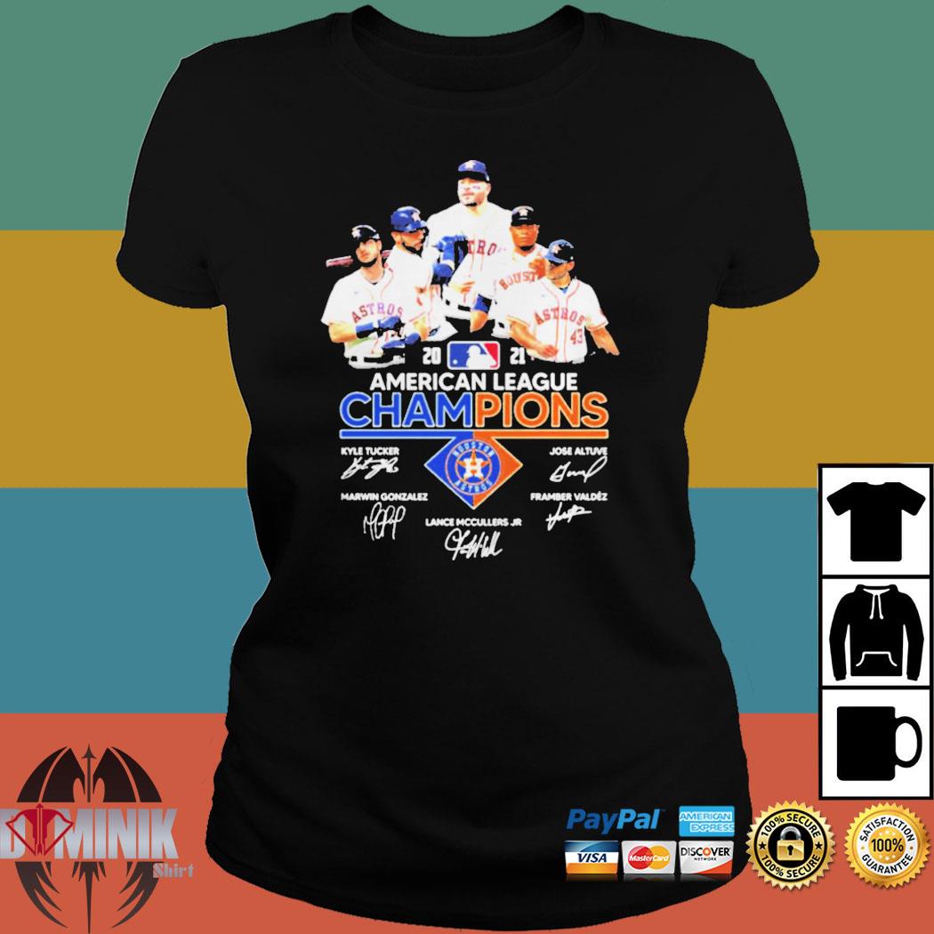 2021 American League Champions Houston Astros Kyle Tucker Jose Altuve  Signatures Shirt, hoodie, sweater, long sleeve and tank top