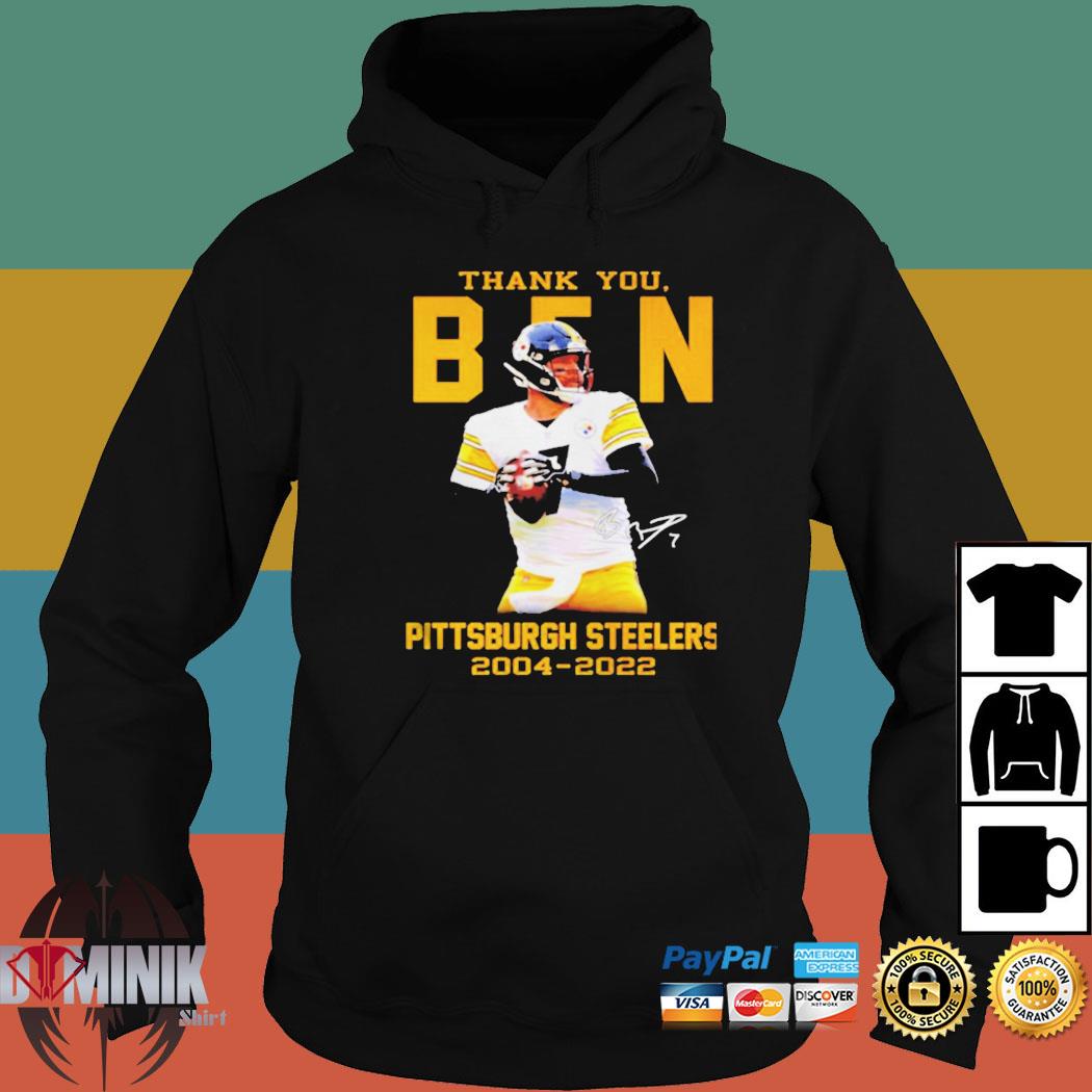 Thank you ben roethlisberger Pittsburgh steelers nfl shirt, hoodie,  sweater, long sleeve and tank top