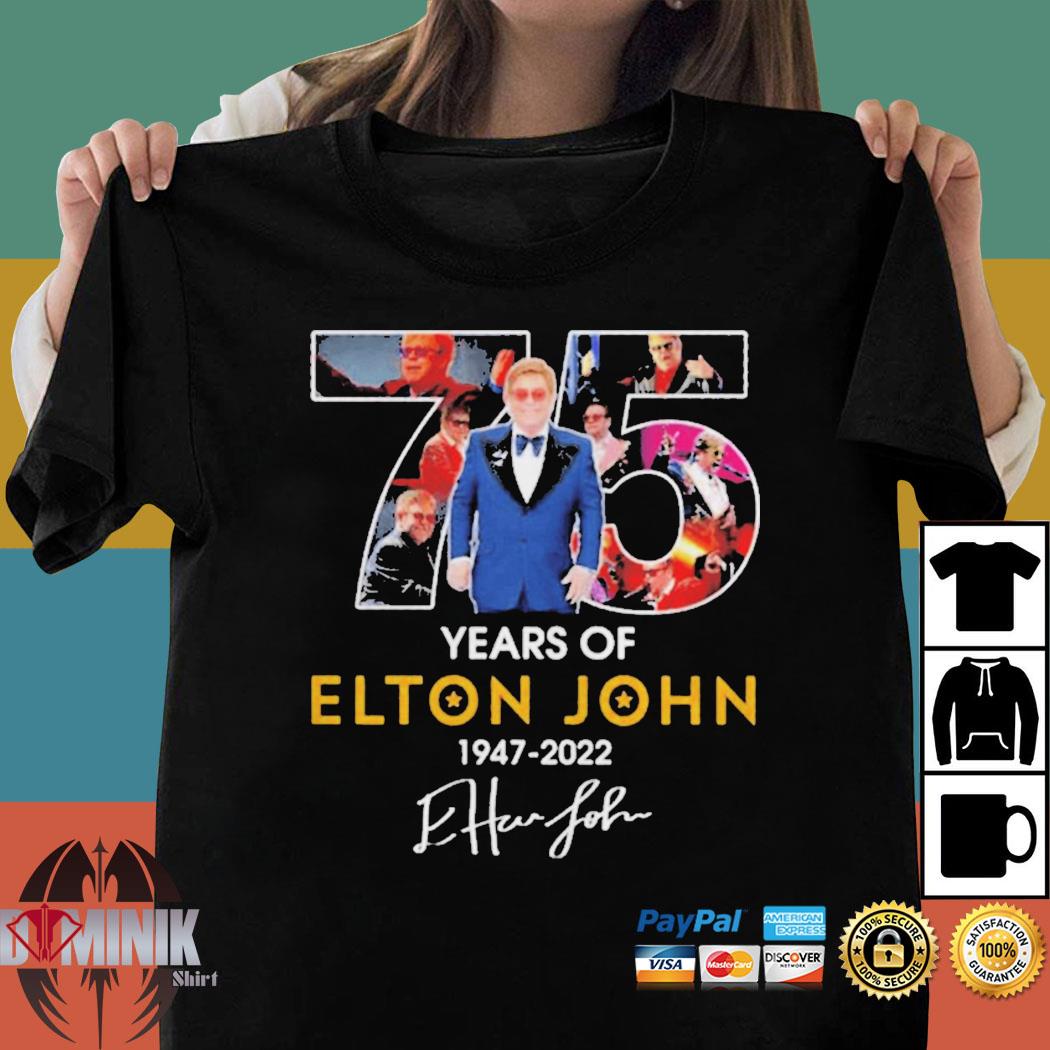 Elton Live In LA 1975 Blue T-Shirt – Elton John Official Store