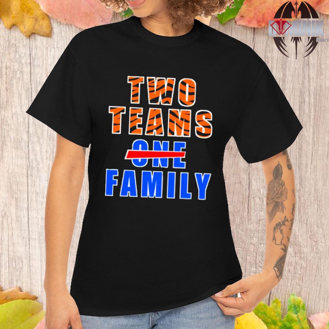 Top cincinnati Bengals vs Buffalo Bills Two teams one family shirt, hoodie,  sweater, long sleeve and tank top