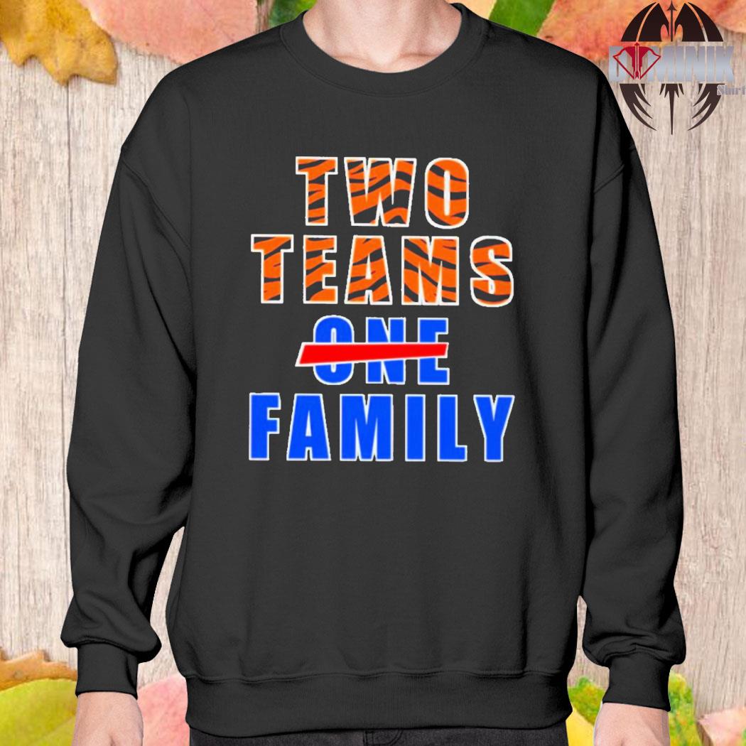 Official cincinnati Bengals vs Buffalo Bills Two teams one family shirt,  hoodie, sweater, long sleeve and tank top