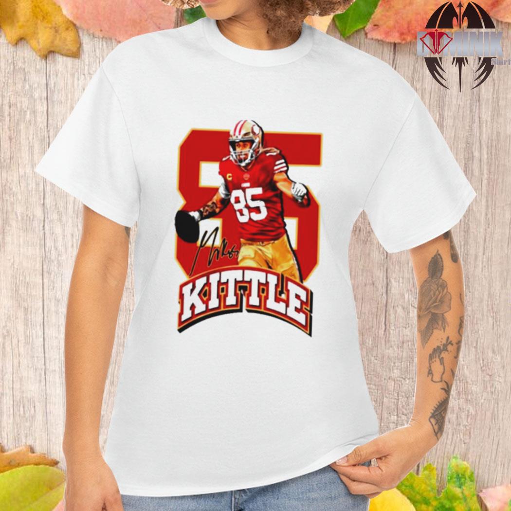 LONG SLEEVE RED 49ers George Kittle Pic T-shirt ADULT 