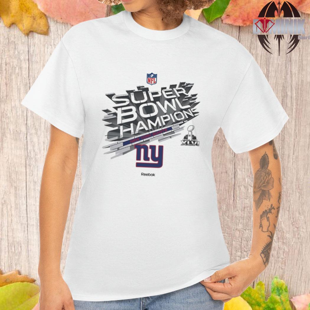 Reebok, Shirts, New York Giants Super Bowl Xlii Champions Tshirt