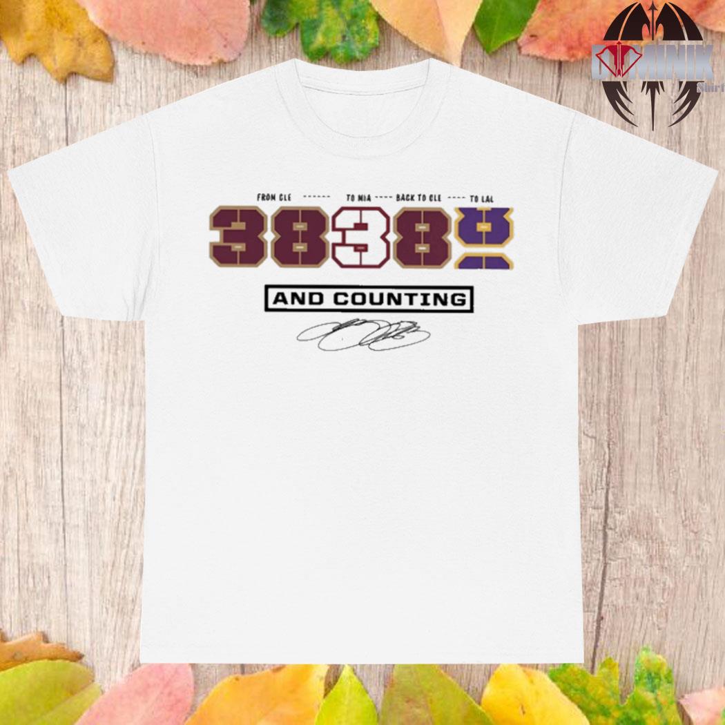 Official From cle to mia back to cle to lal 38388 and counting T-shirt