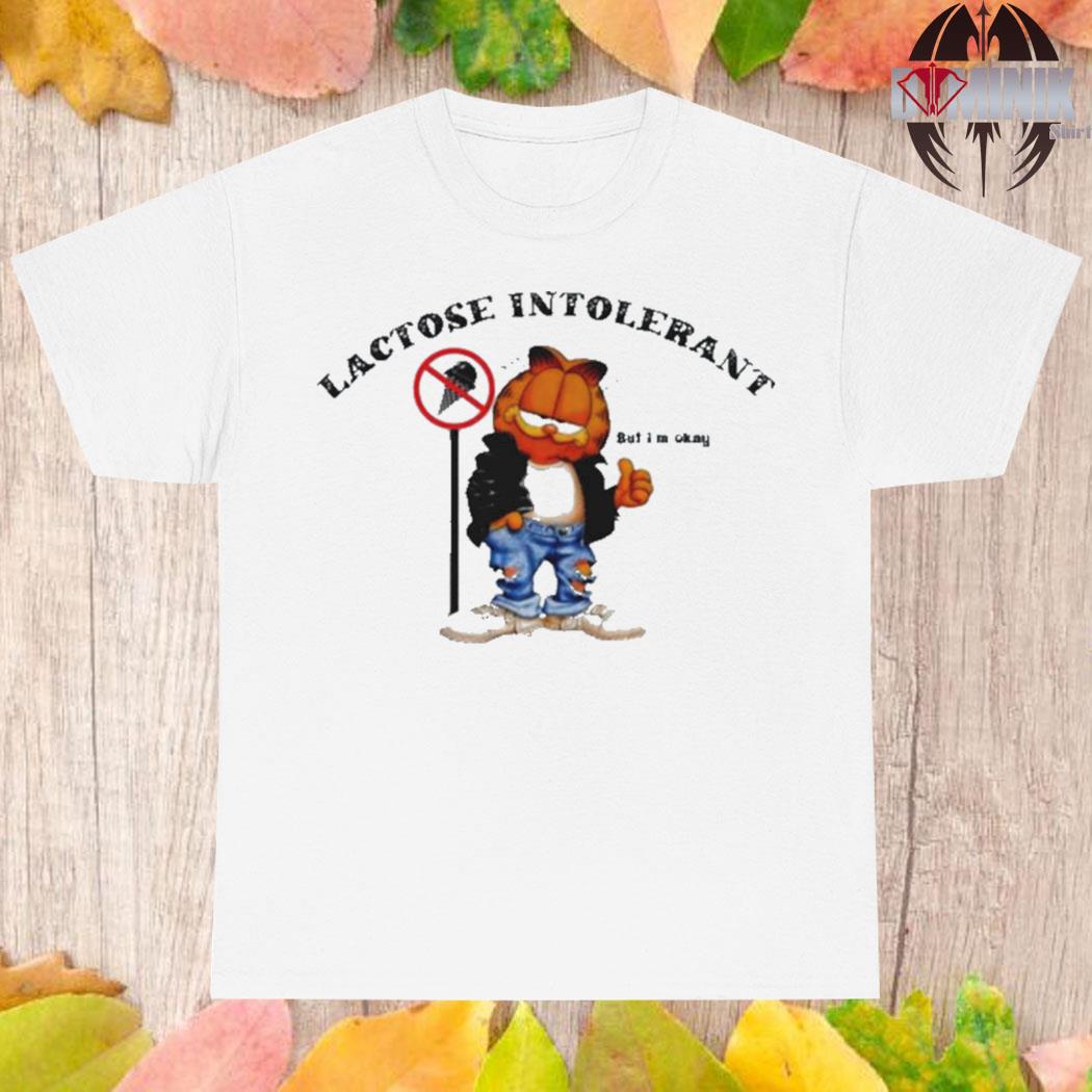 Official Garfield humorous sassy dairy lactose intolerant T-shirt