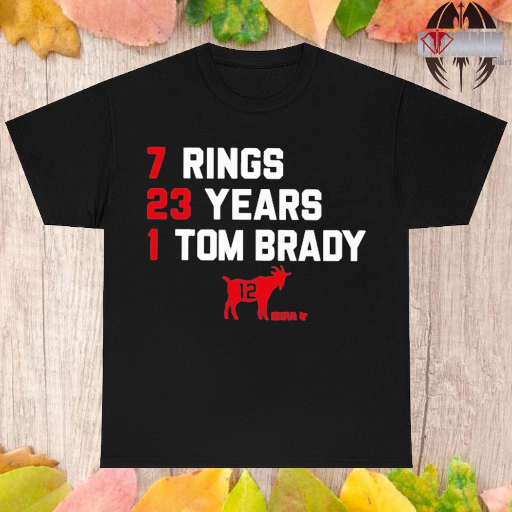 7 Rings Tom Brady Greatest Of All Time Goat Shirt,Sweater, Hoodie