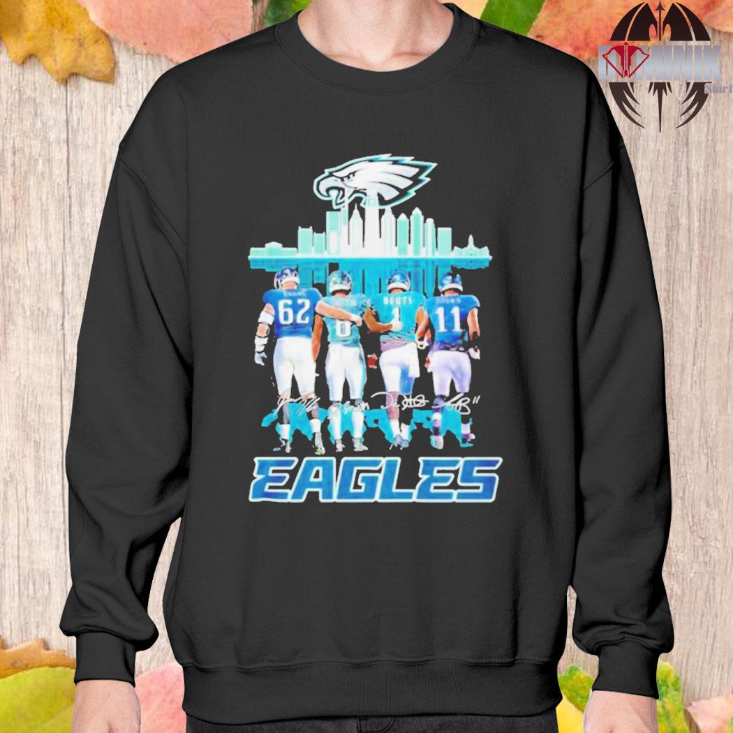 Philadelphia Eagles Jason Kelce Jalen Hurts And DeVonta Smith Signatures  Merry Christmas sweater, hoodie, sweater, long sleeve and tank top