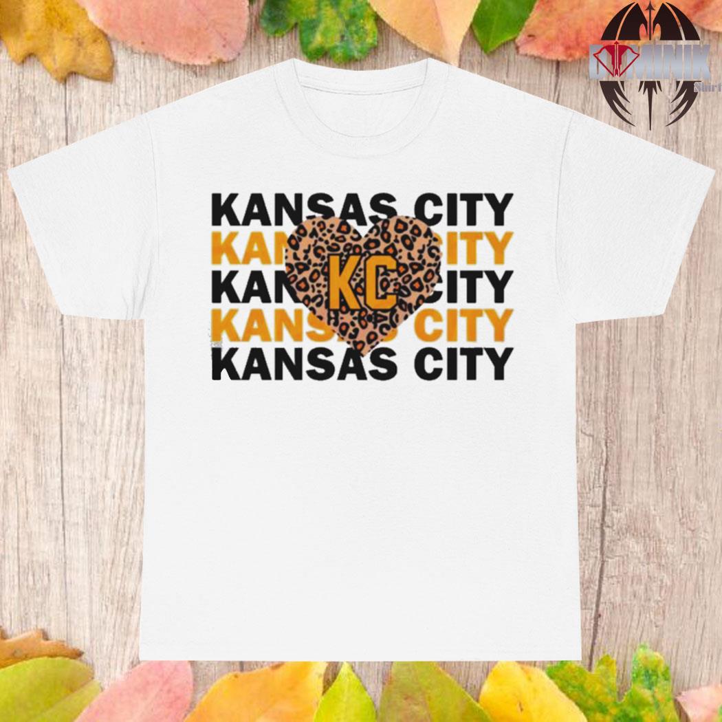 Official Kansas city Chiefs Football leopard heart T-shirt, hoodie,  sweater, long sleeve and tank top