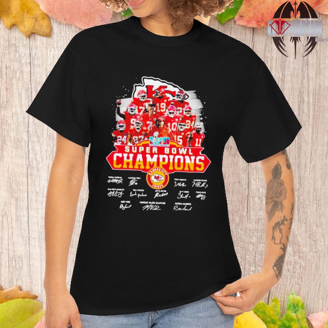 Kansas City Chiefs Championship Shirt LVII Signature KC Chiefs Gift -  Personalized Gifts: Family, Sports, Occasions, Trending