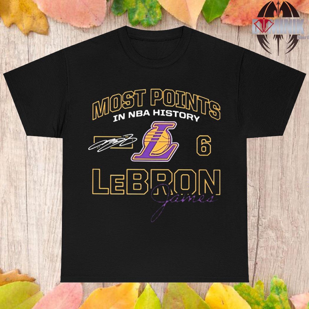 Official Lebron james los angeles Lakers most points in NBA history T-shirt