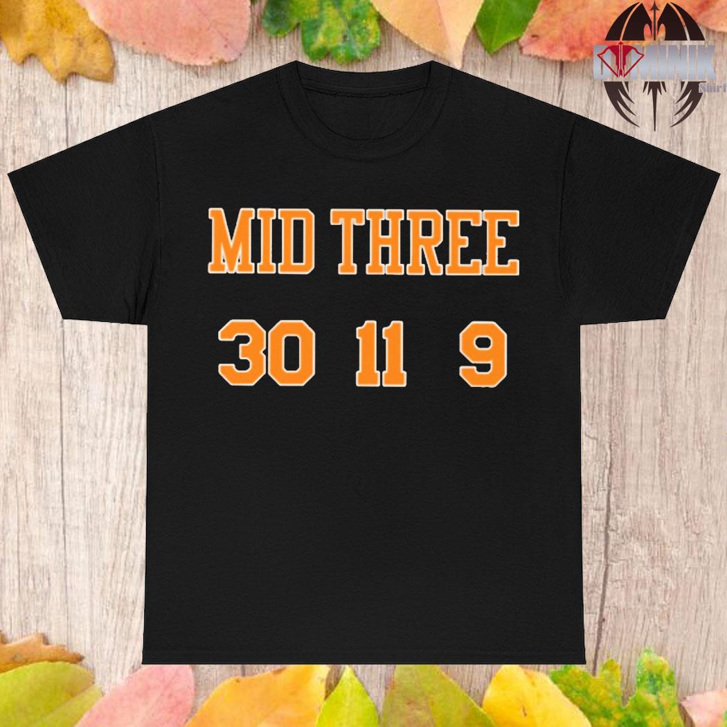 Official Mid three 30 11 9 T-shirt