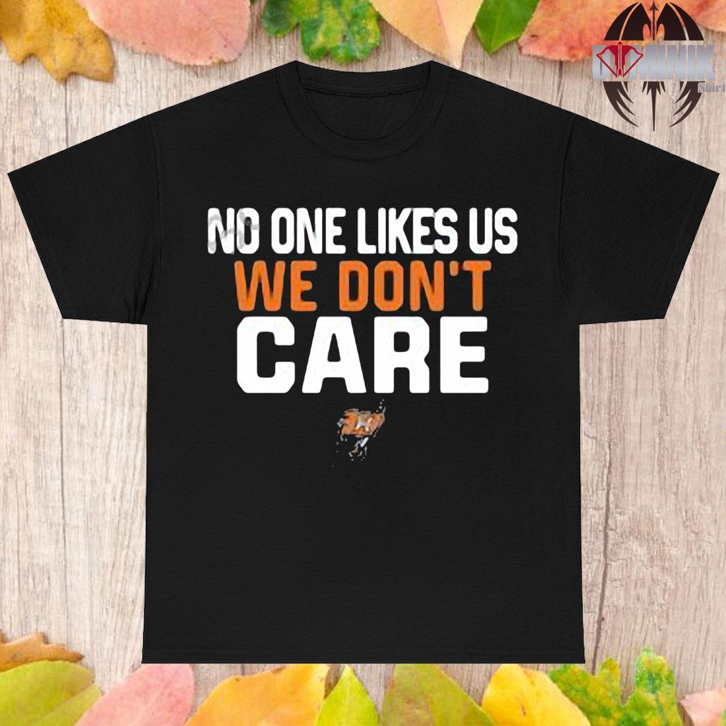 Official No one likes us we don't care hoover bucs Football h T-shirt