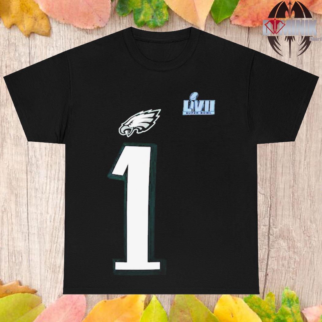 Philadelphia Eagles Jalen Hurts Nike Black Super Bowl Lvii 2023 Shirt  Ladies T-shirt