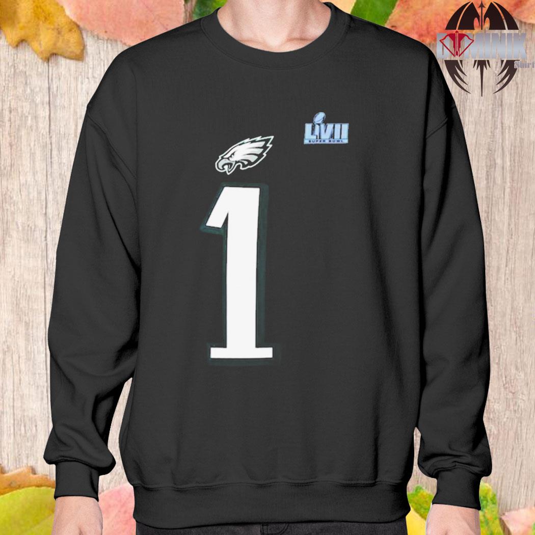 Philadelphia Eagles Jalen Hurts Nike Black Super Bowl Lvii 2023 Shirt  Ladies T-shirt