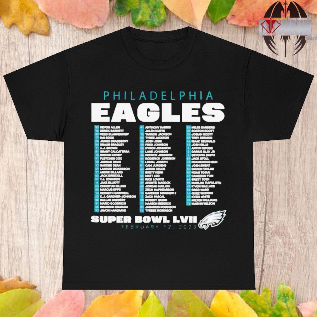 Philadelphia Eagles Super Bowl LVII Varsity Roster 2023 T-Shirt, hoodie,  sweater, long sleeve and tank top