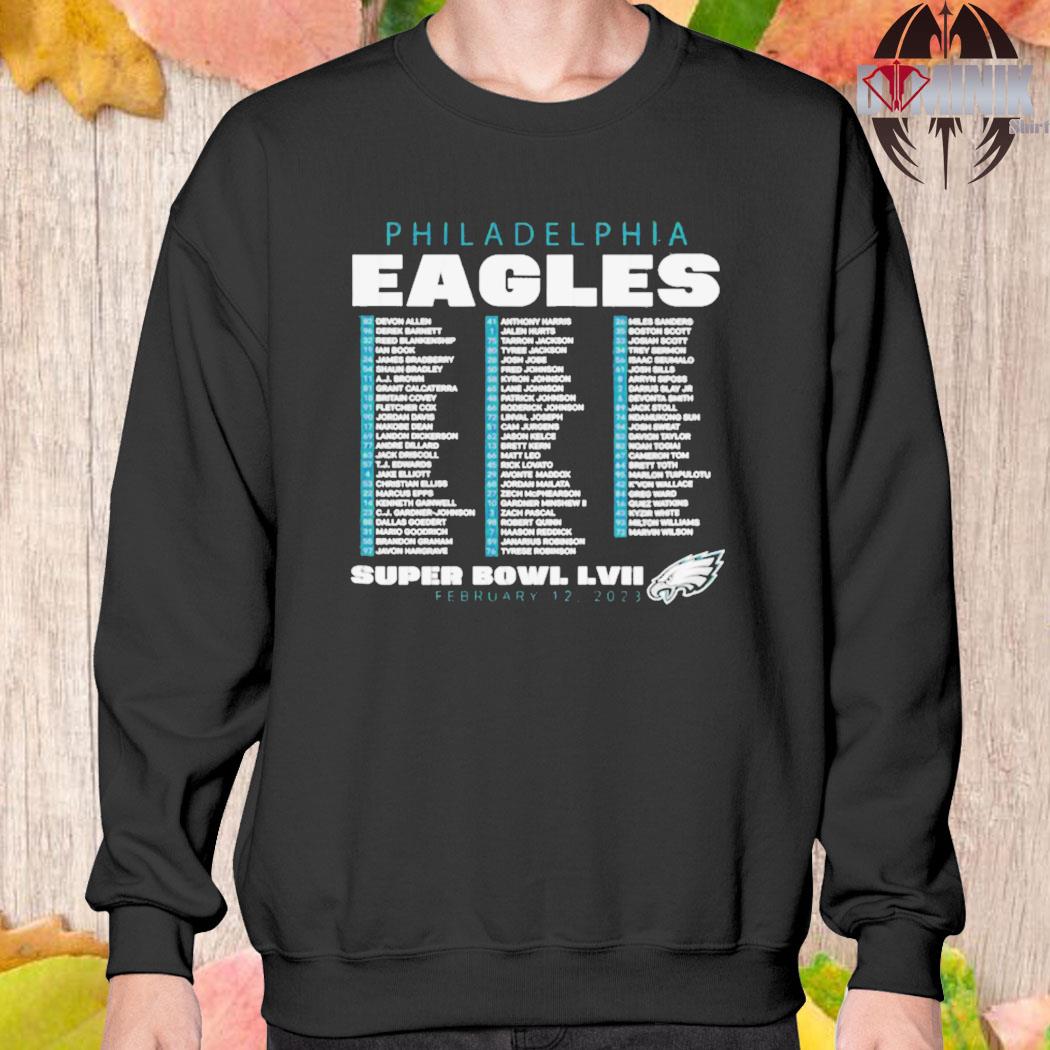 Philadelphia Eagles Super Bowl LVII Varsity Roster 2023 T-Shirt, hoodie,  sweater, long sleeve and tank top