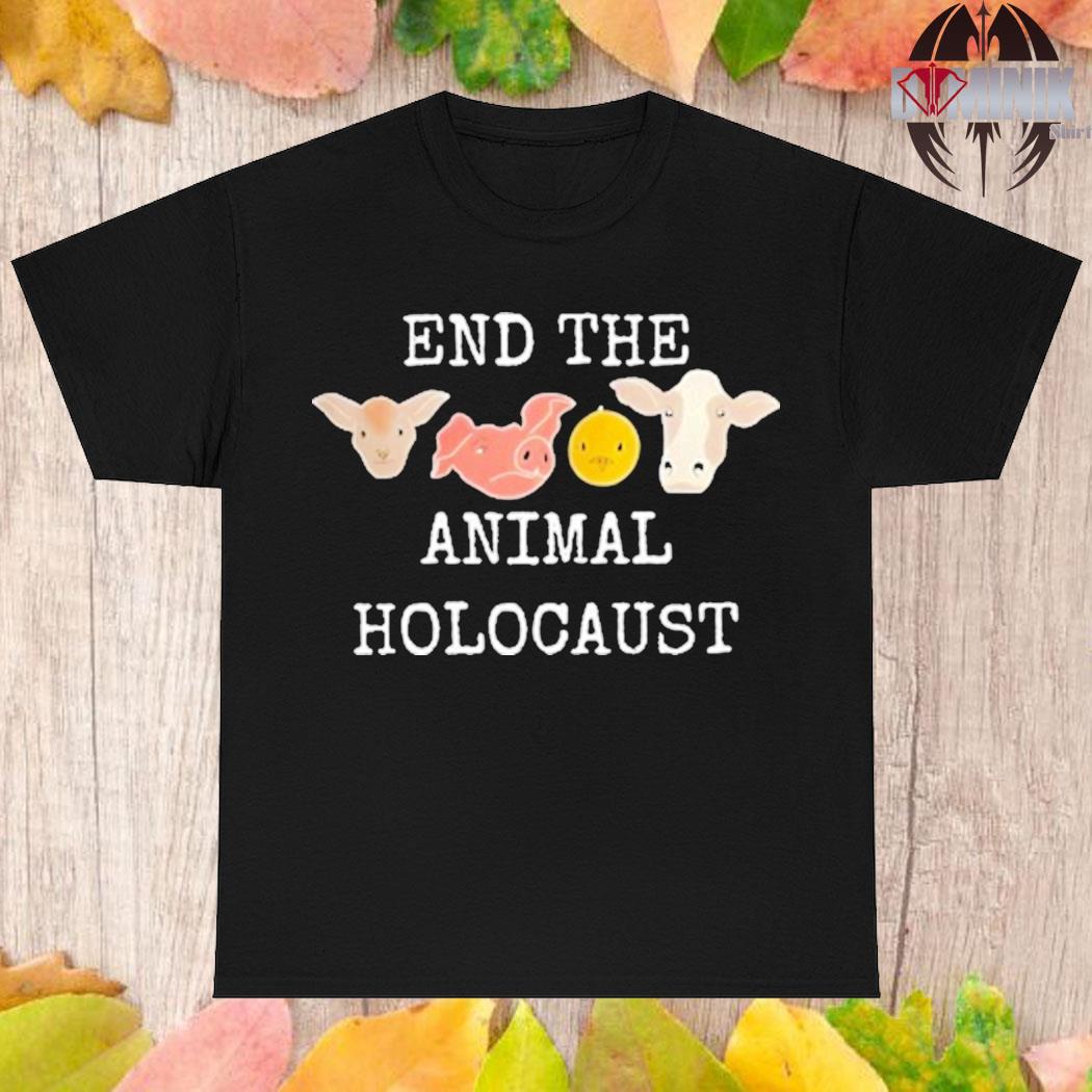Official Tash peterson wearing end the animal holocaust if you're not vegan you're animal abuser T-shirt