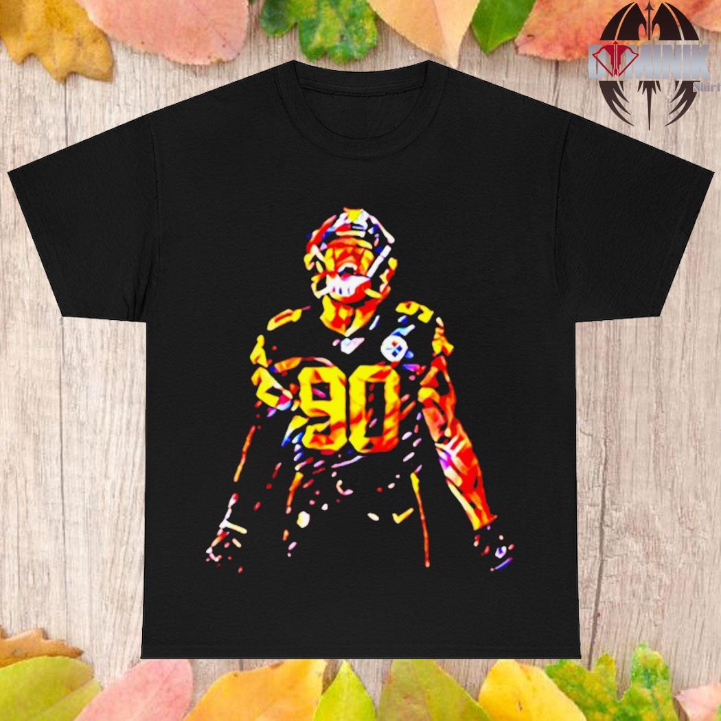 Pittsburgh Steelers TJ Watt #90 Adult XL Fanatics T-Shirt V Neck Cotton