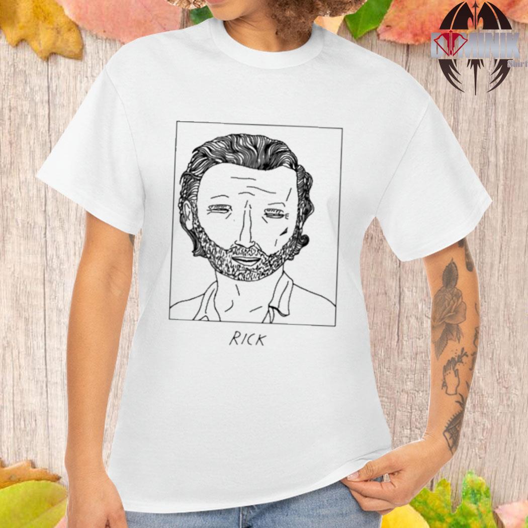 Official Badly drawn rick grimes walking dead T-shirt, hoodie