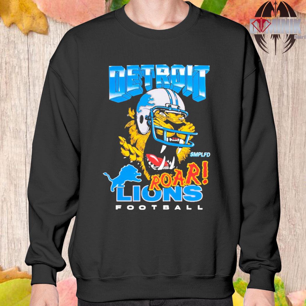 Detroit Lions Official Shop SMPLFD Black Detroit Lions Roar T Shirt