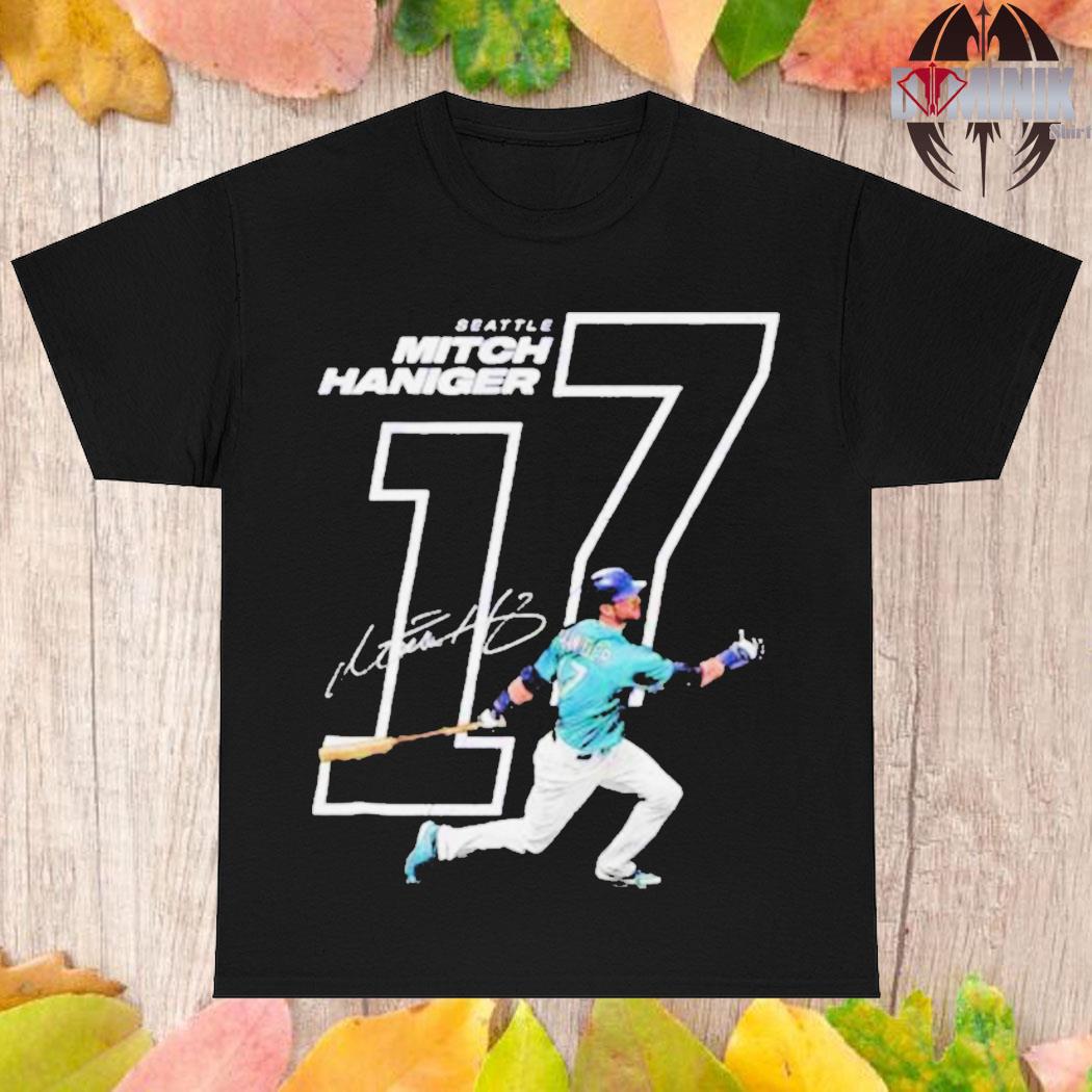 seattle Mariners Mitch Haniger number 17 outline shirt