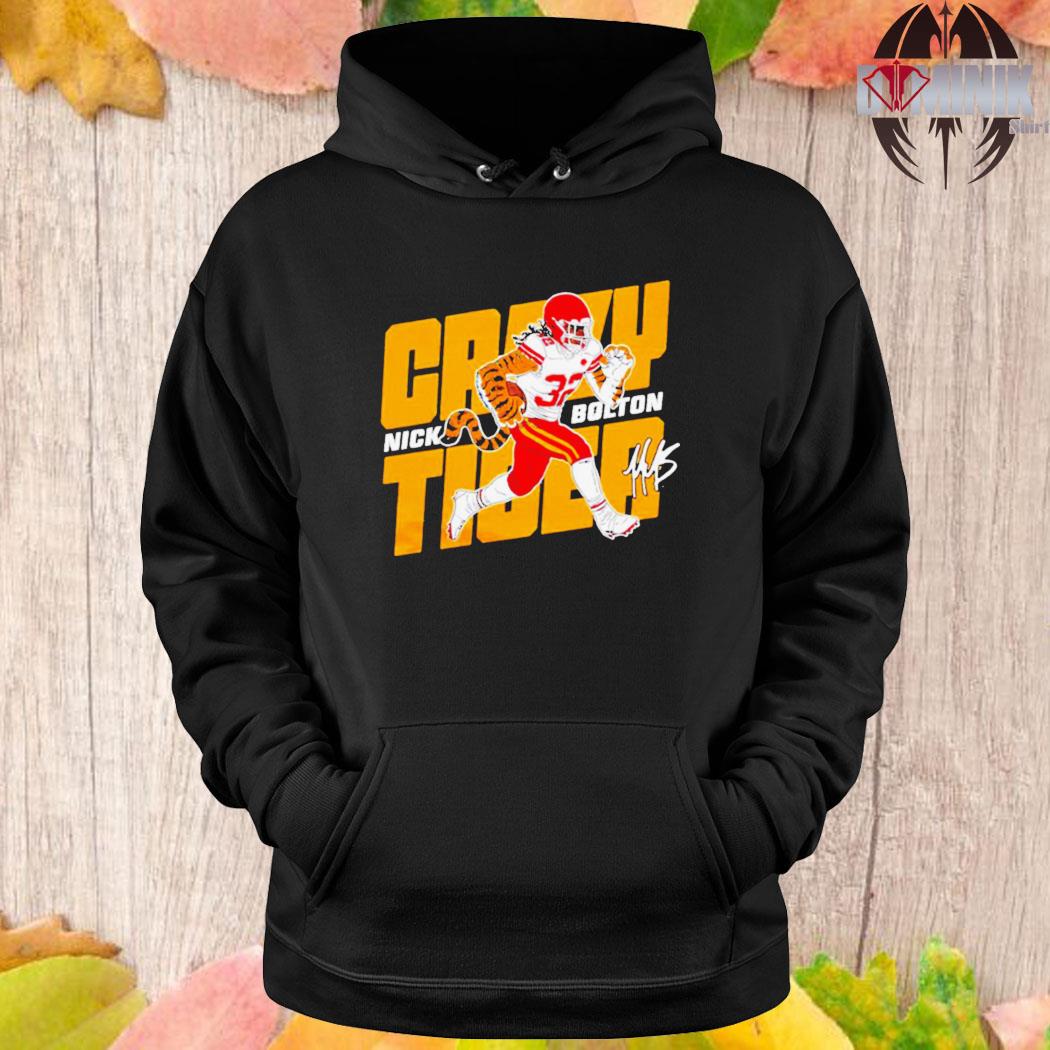 Official Nick bolton crazy tiger signature T-shirt, hoodie, sweater, long  sleeve and tank top