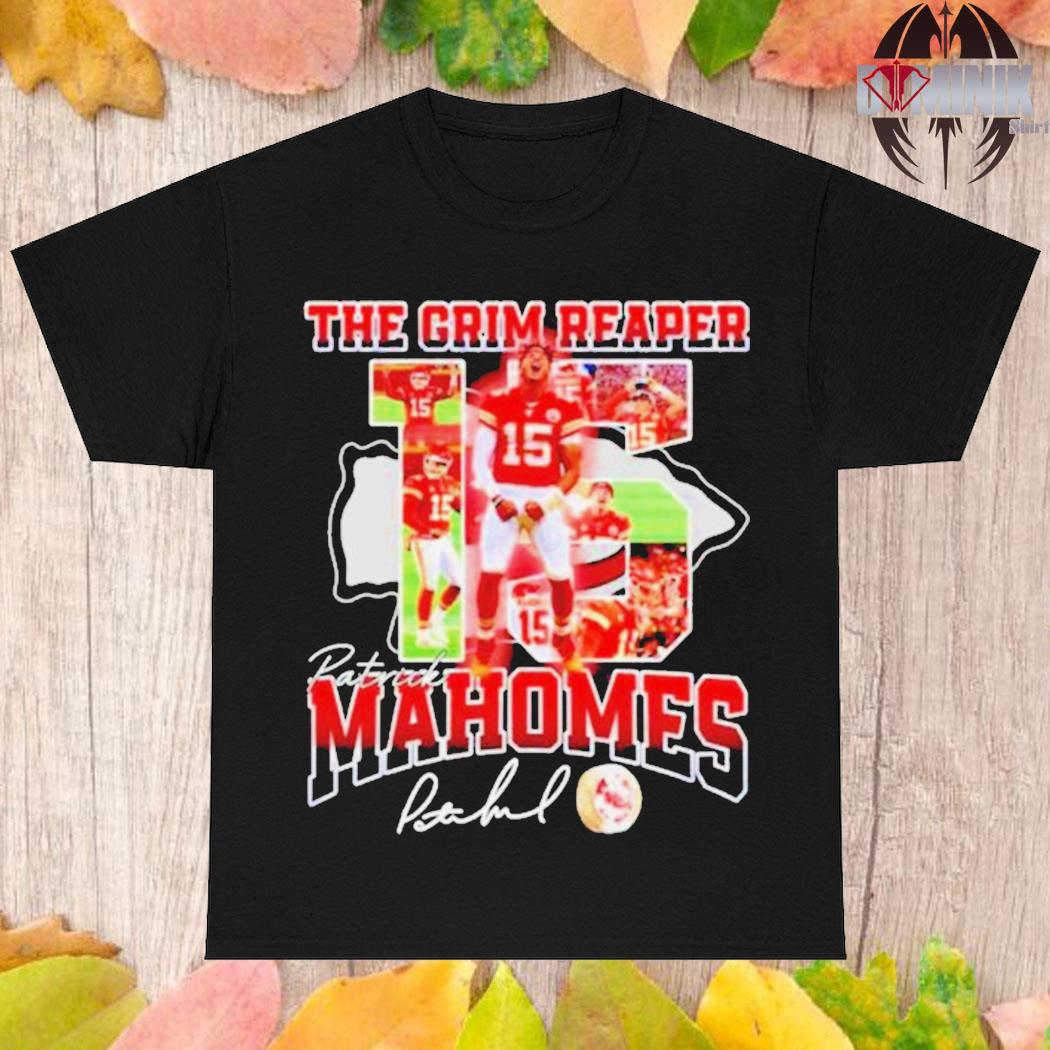 The grim reaper patrick mahomes kc Chiefs signature T-shirt