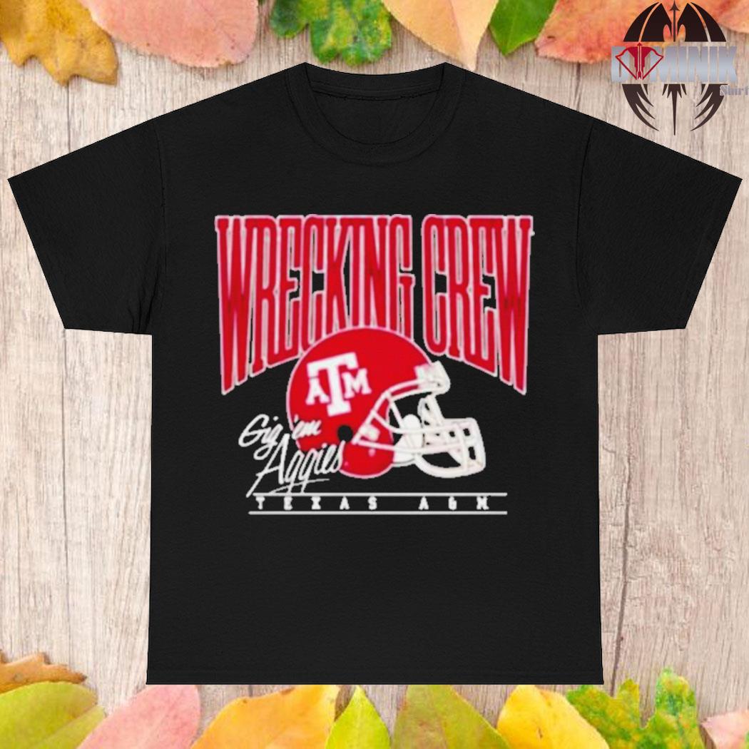 Official Texas a&m Football wrecking crew gig em aggies shirt