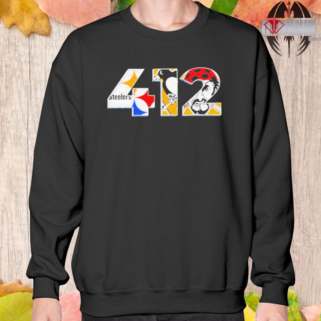 Official Logo Pittsburgh Steelers Penguins and Pirates 412 shirt