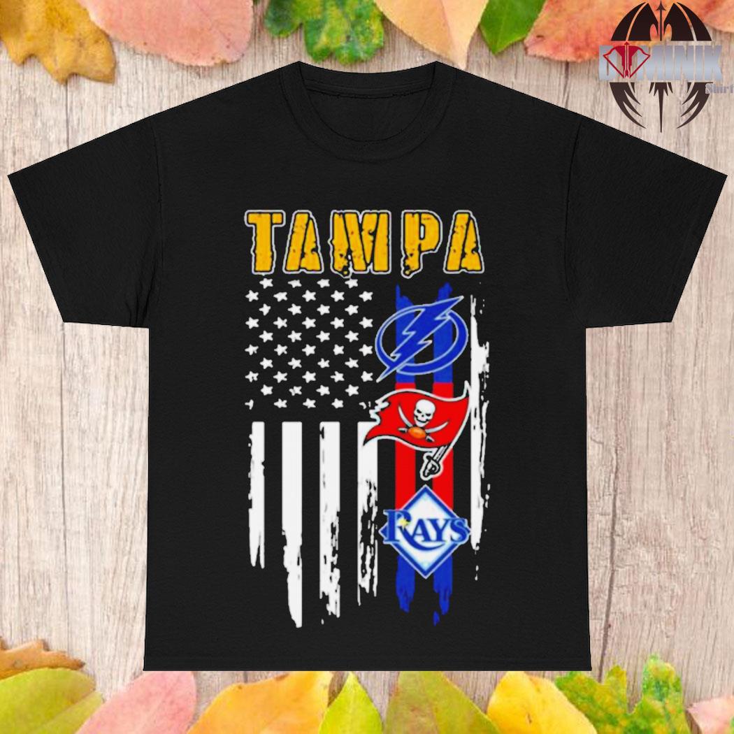 Official Tampa Bay Lightning Buccaneers Rays 4th July T Shirt