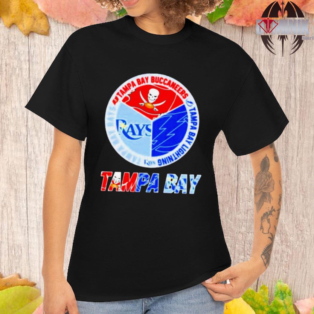 Official Tampa bay sports rays buccaneers and lightning T-shirt