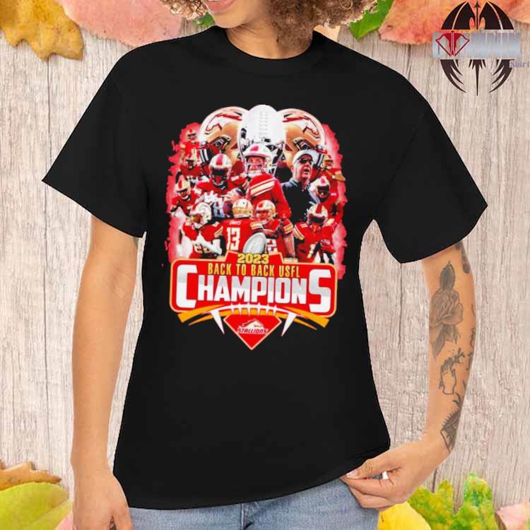 Official birmingham Stallions Back To Back USFL Champions 2023 T Shirt -  Limotees