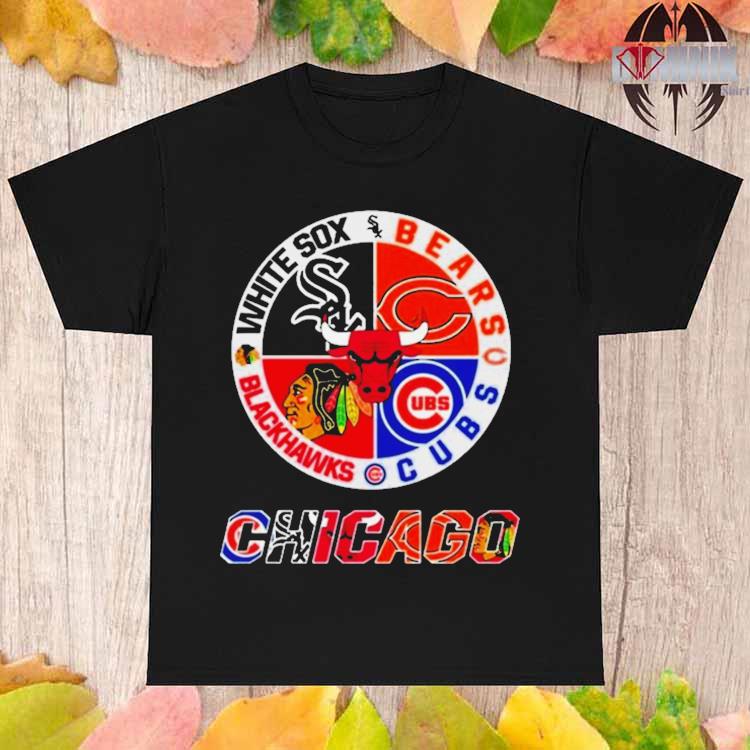 Official Chicago Cubs, Bears and Bulls official logo shirt, hoodie,  sweater, long sleeve and tank top