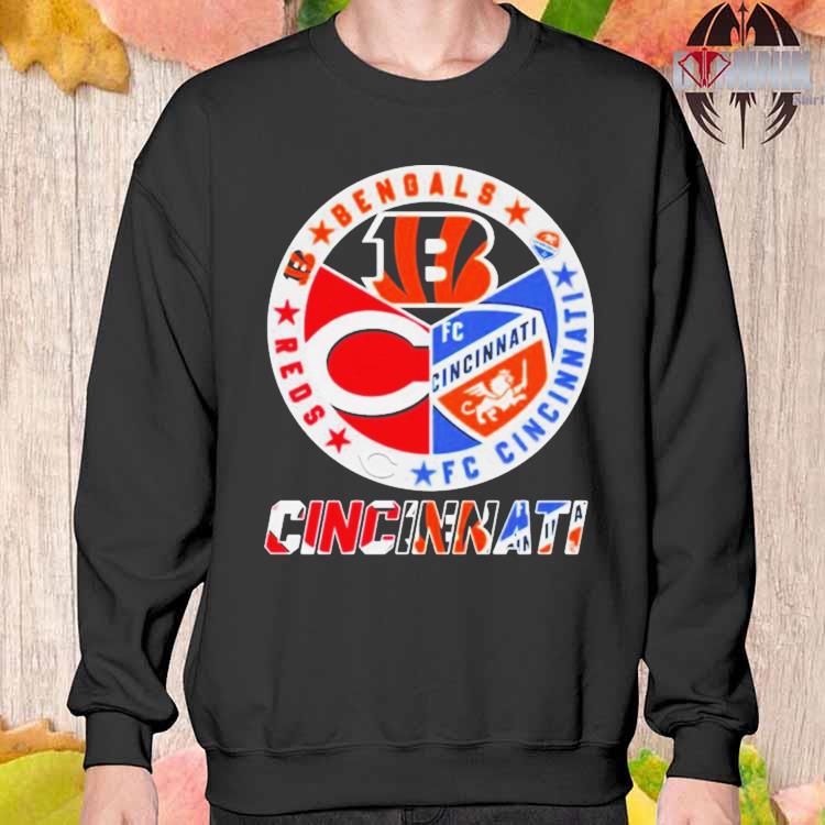 Cincinnati Bengals Cincinnati Reds FC Cincinnati logo Cincinnati city 2023  shirt, hoodie, sweater, long sleeve and tank top