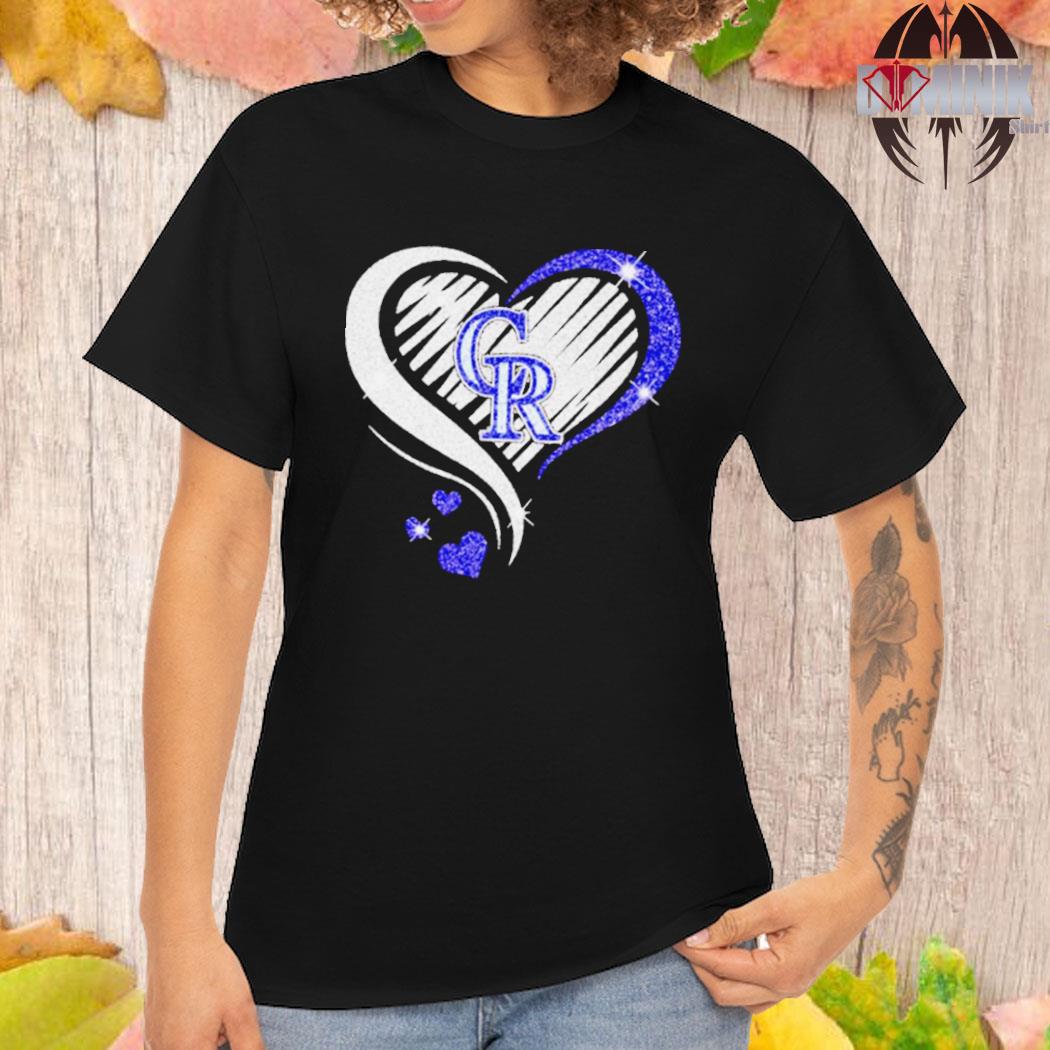 colorado Rockies baseball logo heart diamond shirt - Limotees