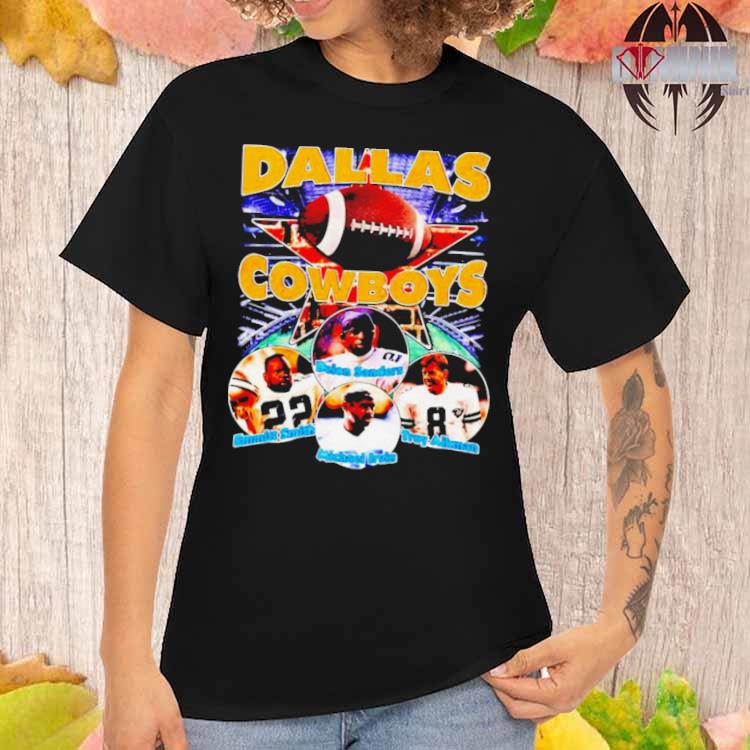 Deion Sanders Dallas Cowboys Cotton All Size Black Men T-Shirt