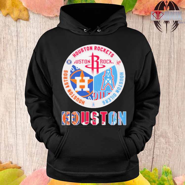 Houston Rockets Houston Oilers Houston Astros logo shirt, hoodie, sweater, long  sleeve and tank top