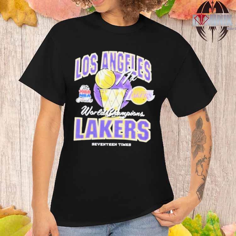 Los angeles Lakers vintage world champions seventeen times history NBA T- shirts, hoodie, sweater, long sleeve and tank top