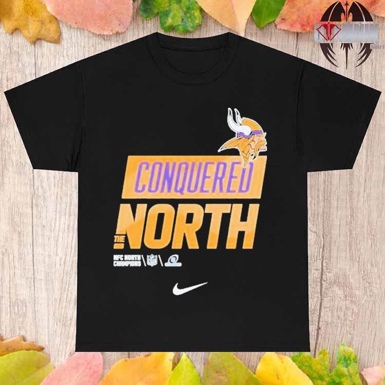 Official Vikings conquered north the NFC north champions T-shirt, hoodie,  tank top, sweater and long sleeve t-shirt