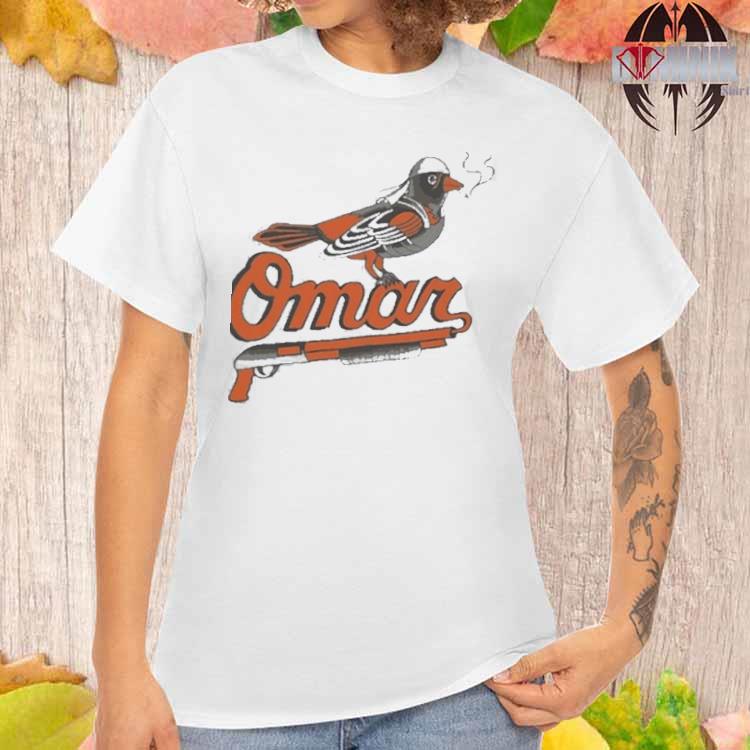 Official Omar Orioles Bird Smoking Shirt T-shirt Ladies Tee