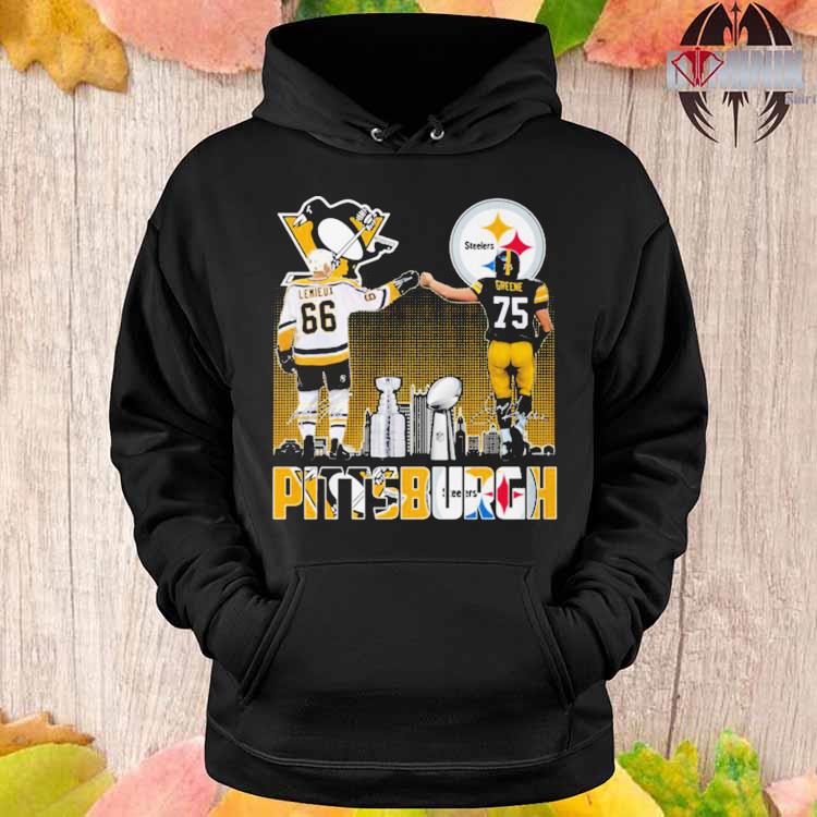 Official pittsburgh Steelers greene and penguins lemieux city champions T- shirt, hoodie, sweater, long sleeve and tank top