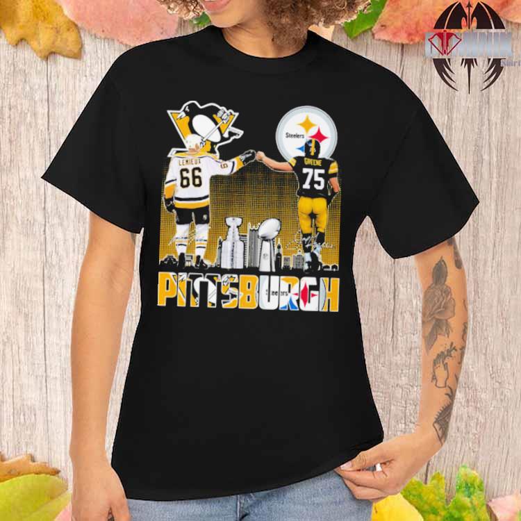 Official pittsburgh Steelers greene and penguins lemieux city champions T- shirt, hoodie, sweater, long sleeve and tank top