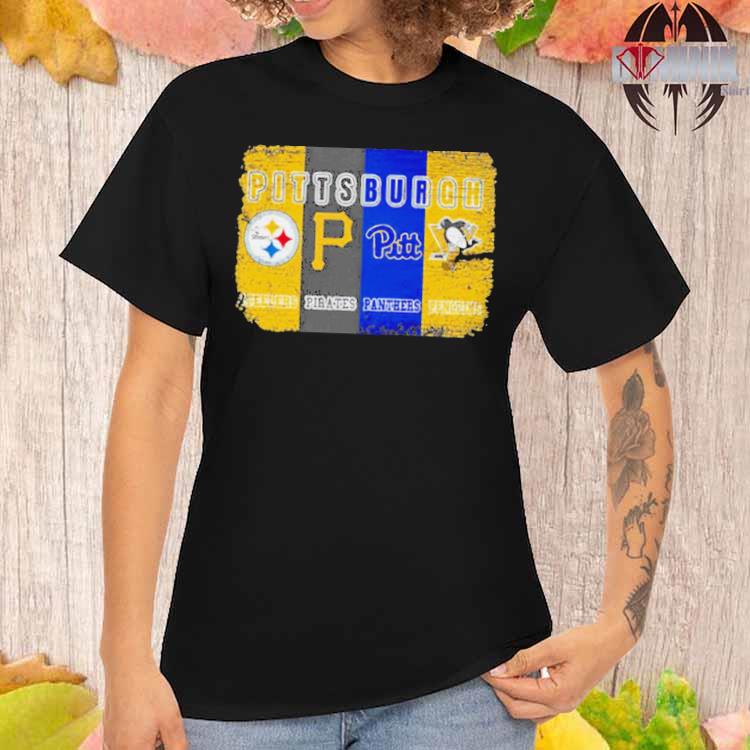 Pittsburgh Steelers Pittsburgh Pirates Pittsburgh Panthers Pittsburgh  Penguins Logo Shirt - Teespix - Store Fashion LLC