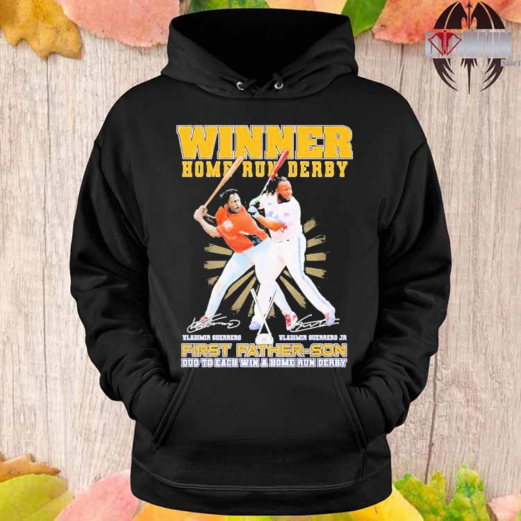 Official Product winner home run derby first father son dou to each win vladimir  guerrero shirt, hoodie, sweater, long sleeve and tank top