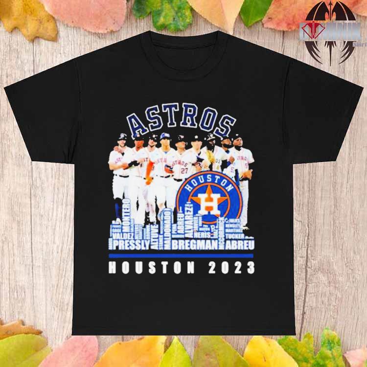 Houston Astros 2023 Baseball Team Names Skyline Champions Shirt