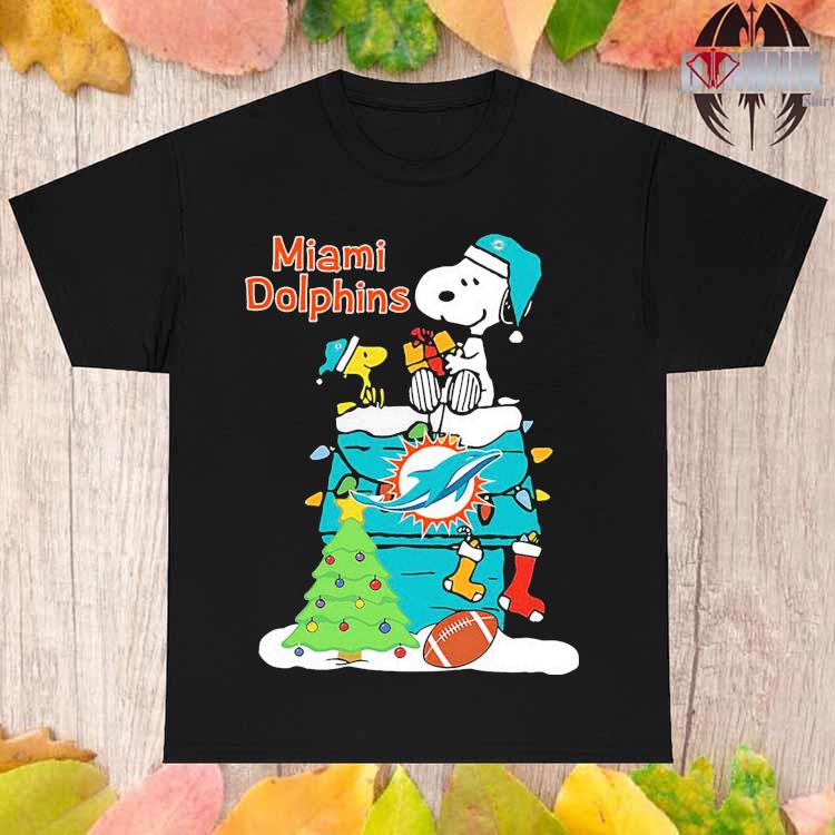 Official christmas Snoopy miamI dolphins T-shirt, hoodie, sweater, long  sleeve and tank top