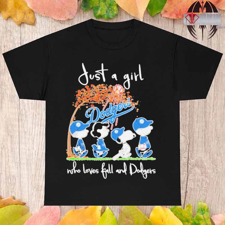 Official Just A Girl Who Loves Fall And Dodgers Shirt, hoodie