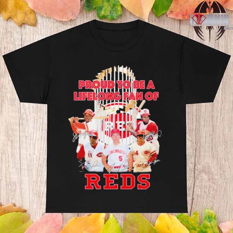 Official proud to be a lifelong fan of cincinnatI reds signatures 2023 T- shirt, hoodie, tank top, sweater and long sleeve t-shirt