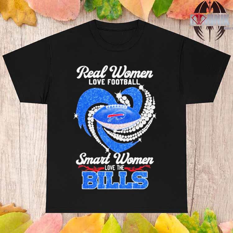 Official Real women love Football smart women love the Bills diamond logo  design T-shirt, hoodie, tank top, sweater and long sleeve t-shirt