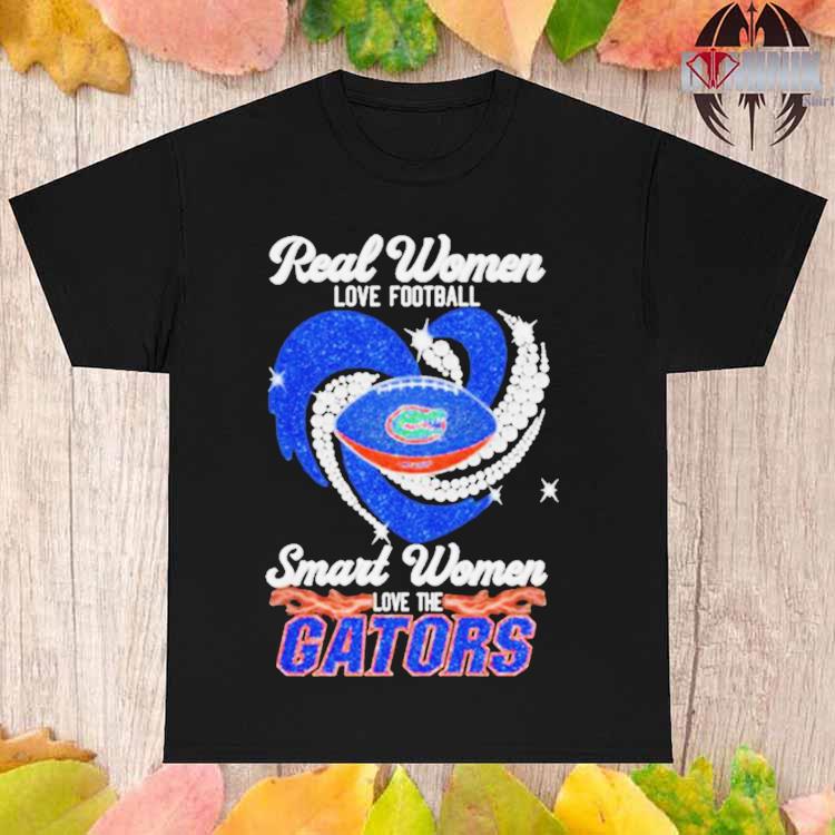 Real women love football smart women love the Florida Gators heart diamond  logo shirt - Limotees